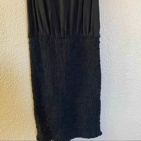 Joie black silk smocked mini dress, xs - Picture 4 of 9
